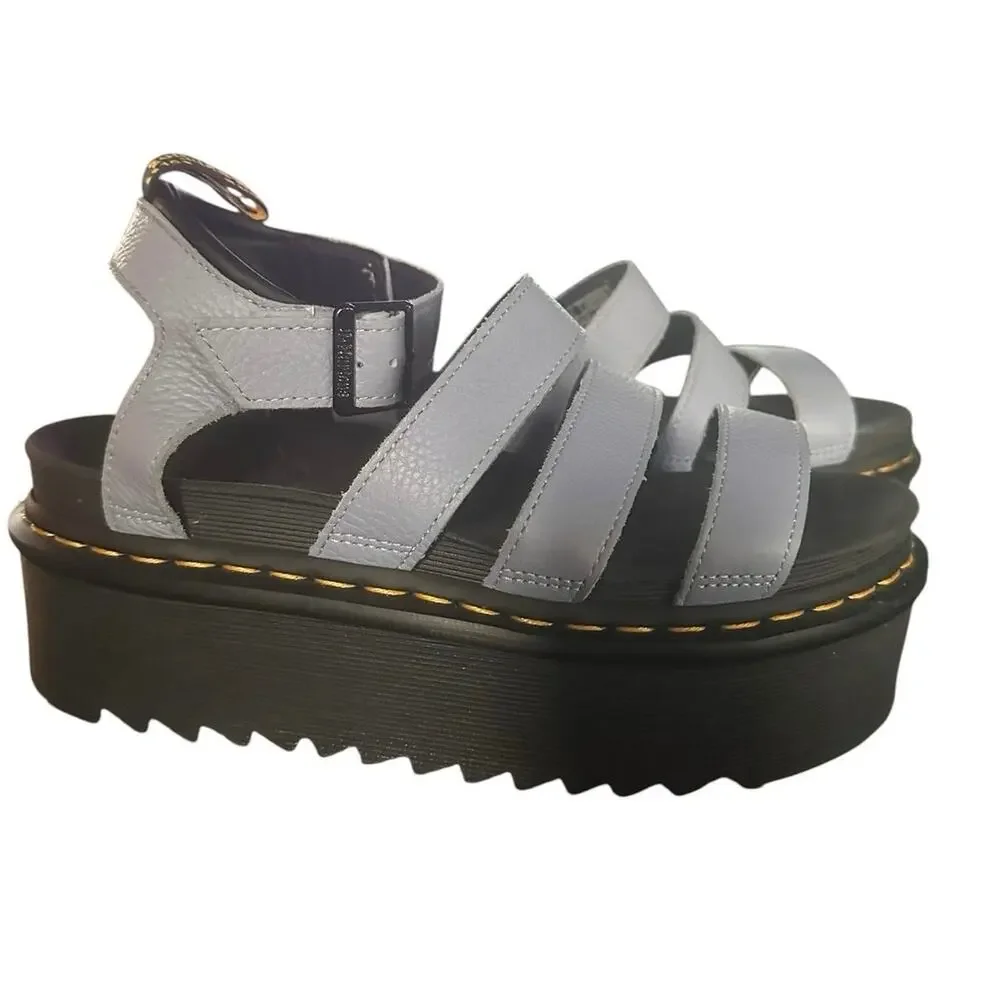 Dr. Martens Blaire Pisa Quad Platform Sandals Blue Women’s 9 EU 41